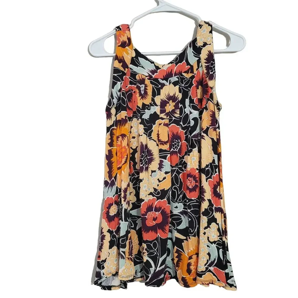 Anthropologie Vanessa Virginia Floral Swing Tank Top Blouse Size XS - Picture 2 of 5
